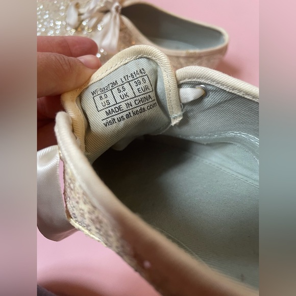 Keds X Kate Spade New York Champion Glitter Sneakers Women’s Size 8 - Picture 6 of 11
